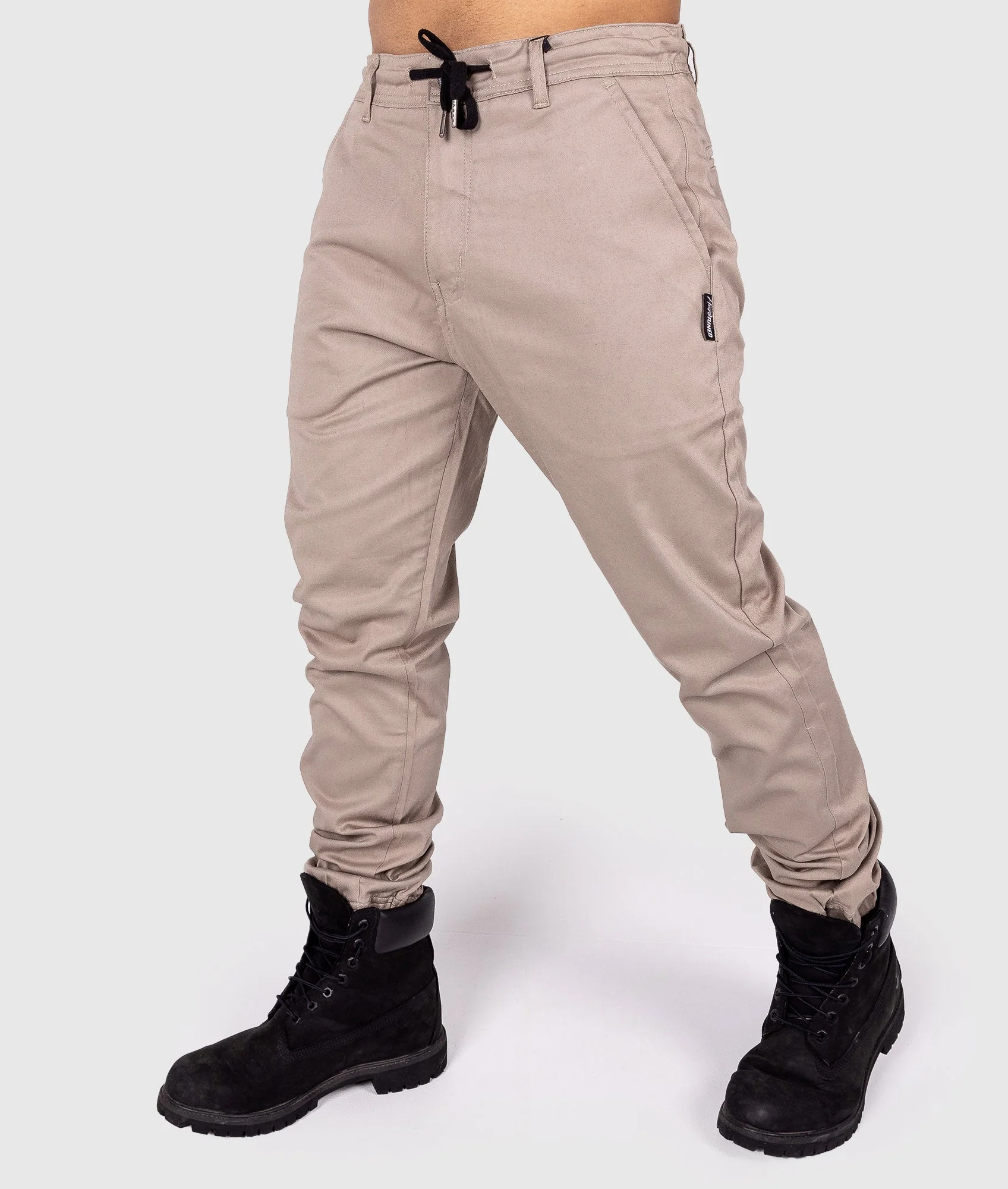 HardTuned Grid Cuffed Chinos - Tan - Image 2