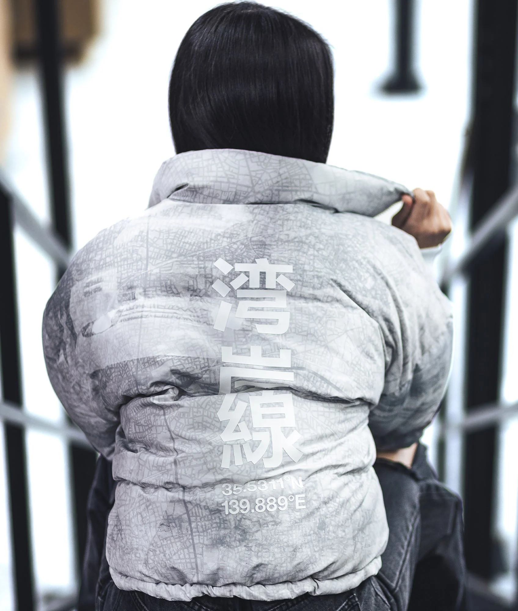 Womens Shuto White Puffer Jacket - Image 3