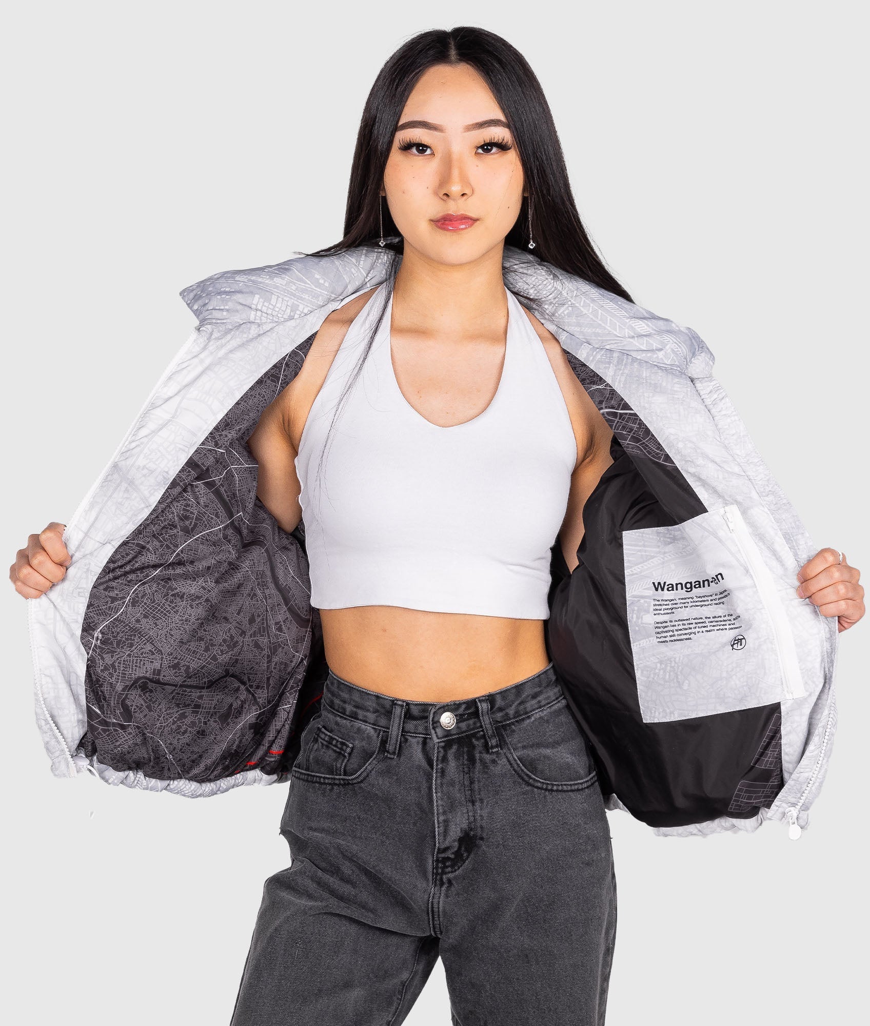 Womens Shuto White Puffer Jacket - Image 4