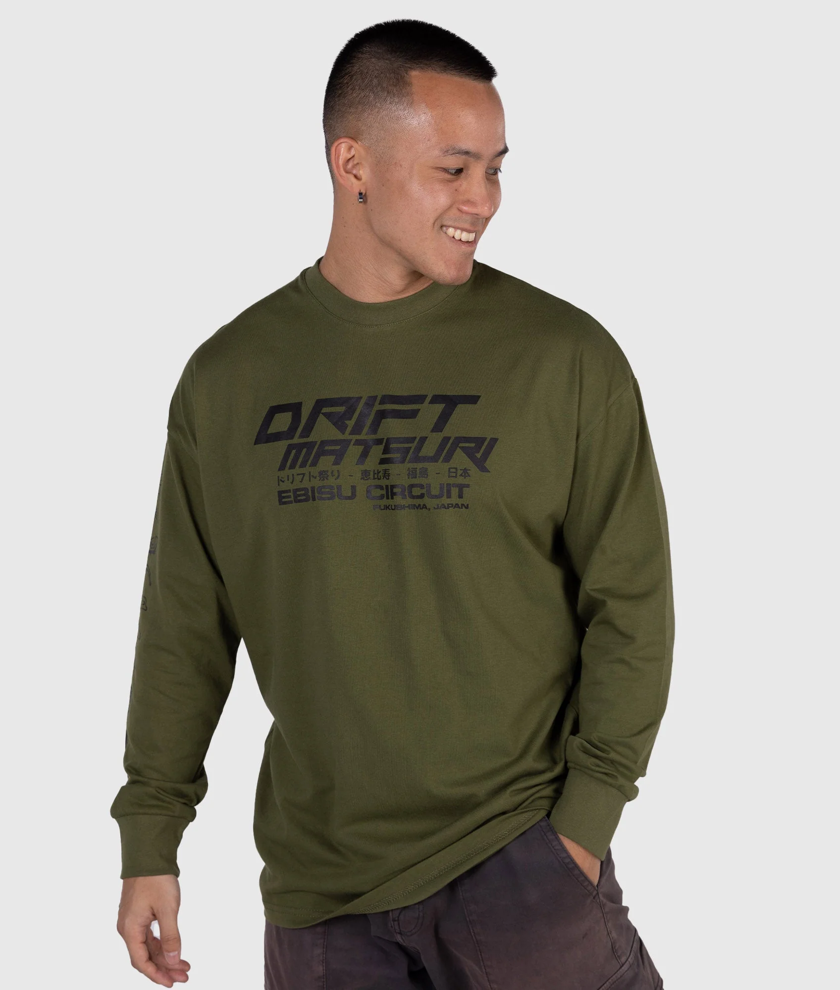 Drift Matsuri Track Tee - Khaki - Image 3