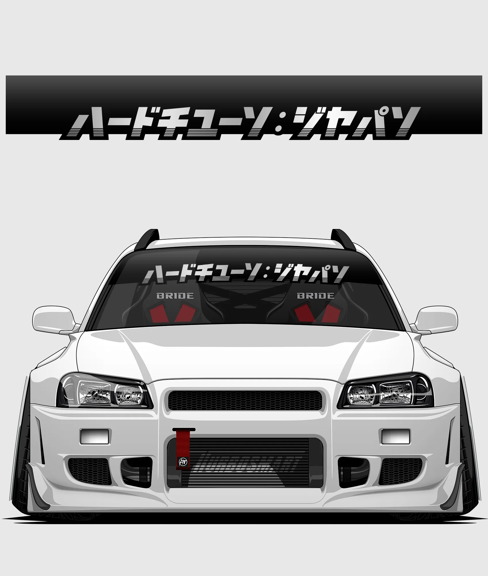 Hardtuned Kanji Window Banner - Stripes - Image 2