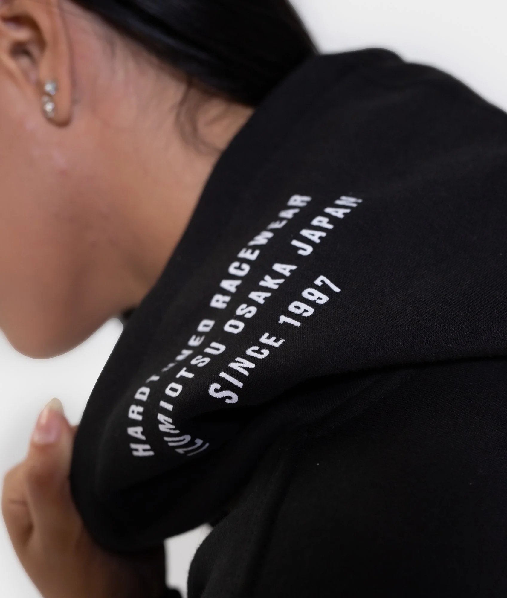 HardTuned Kanji Womens Hoodie - Black - Image 5