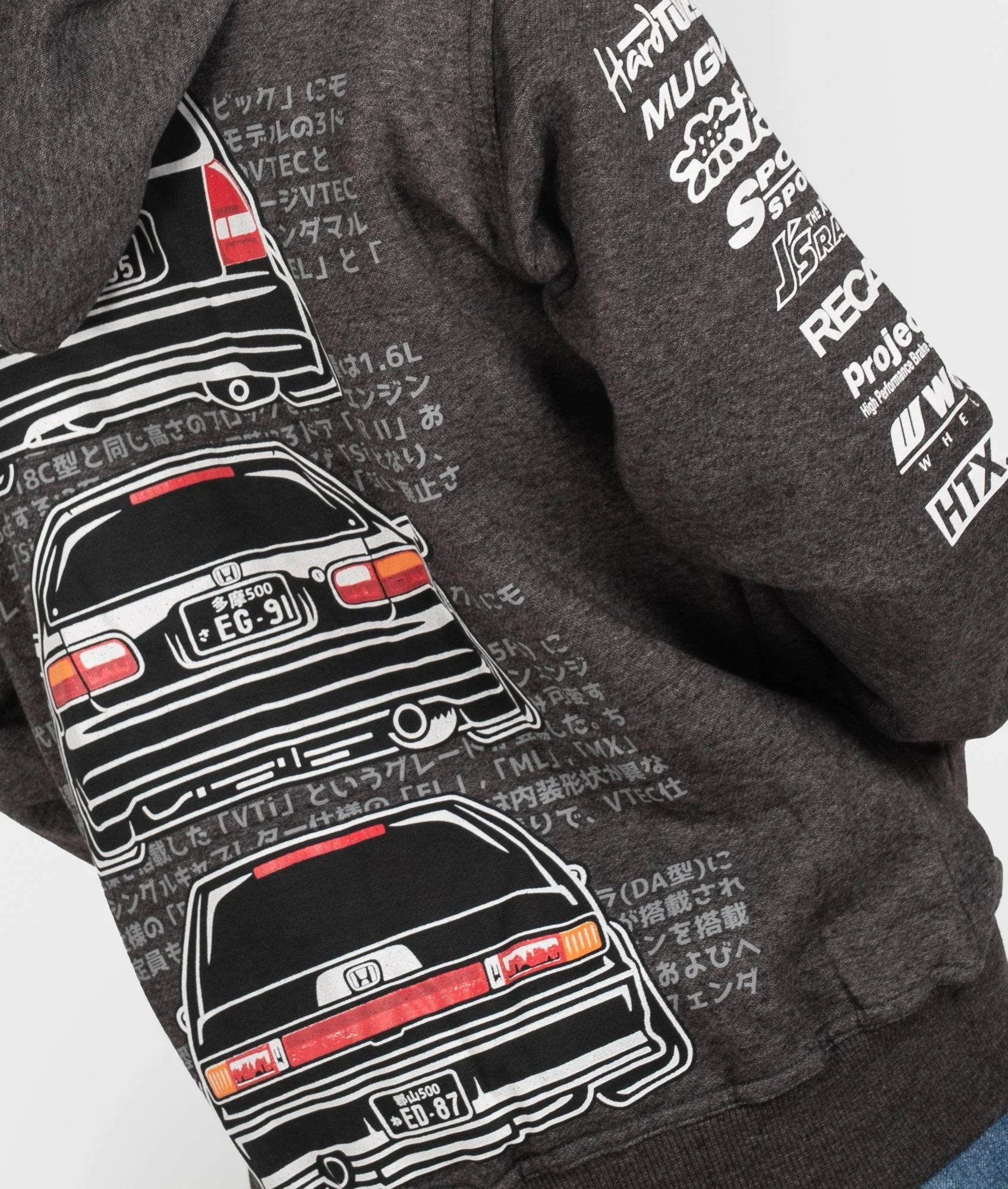 Honda Civic EK, EG, ED Womens Hoodie - Image 3