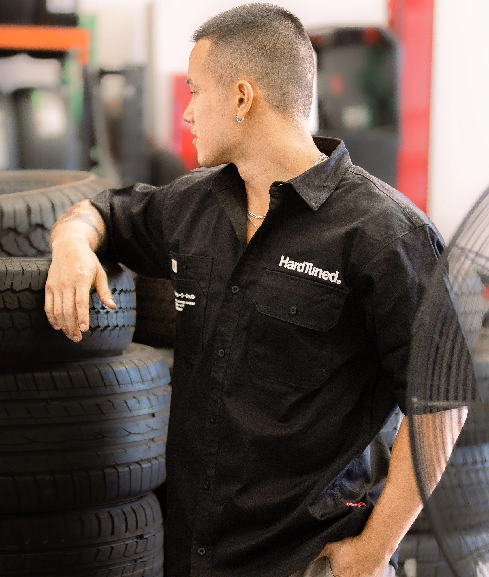 Hardtuned Short Sleeve Work Shirt - Black - Image 5