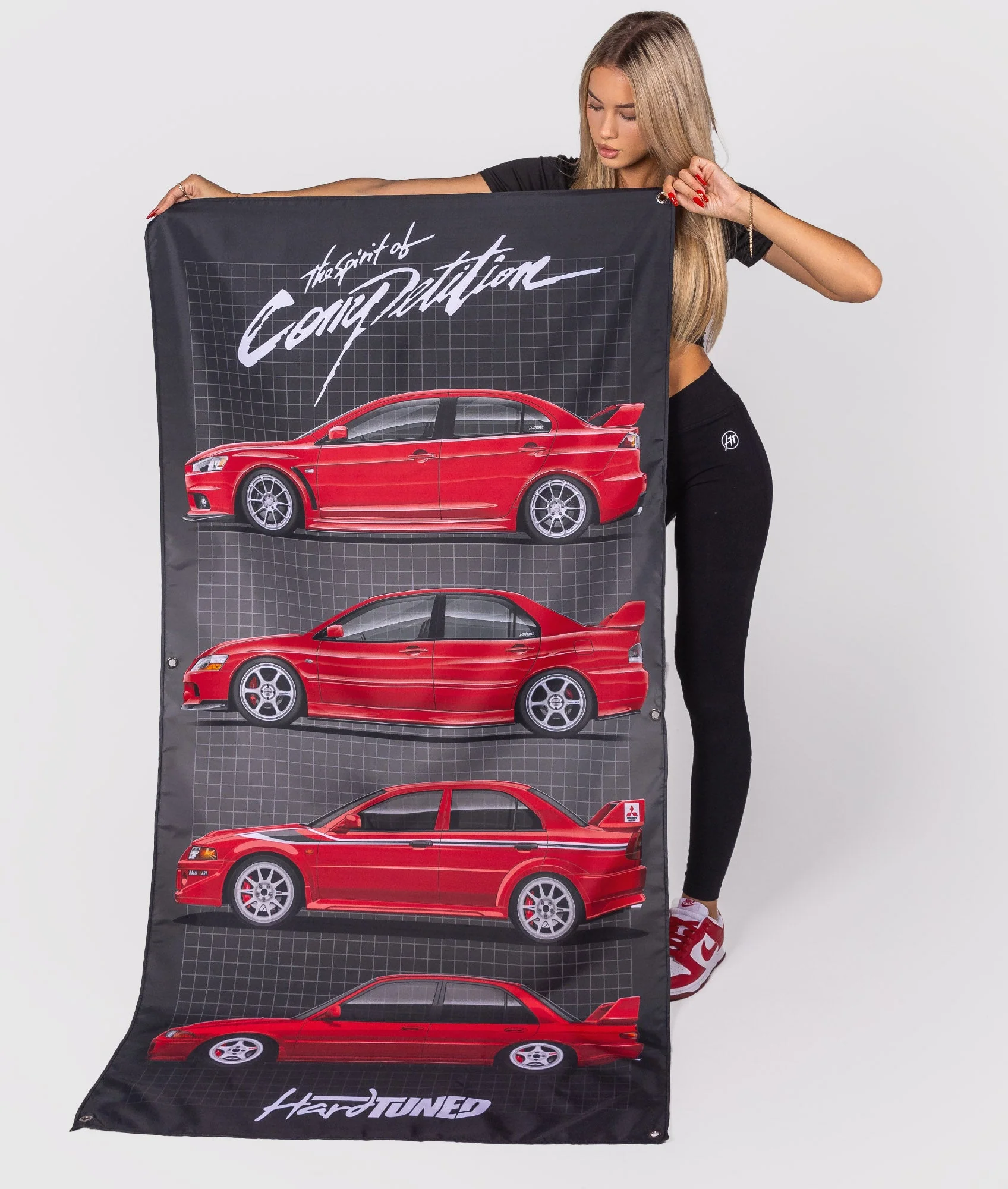 Mitsubishi Evolution Generations Garage Flag - Image 3