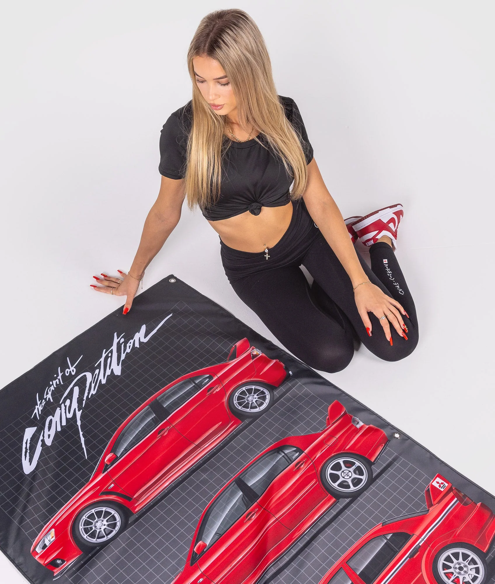 Mitsubishi Evolution Generations Garage Flag - Image 6