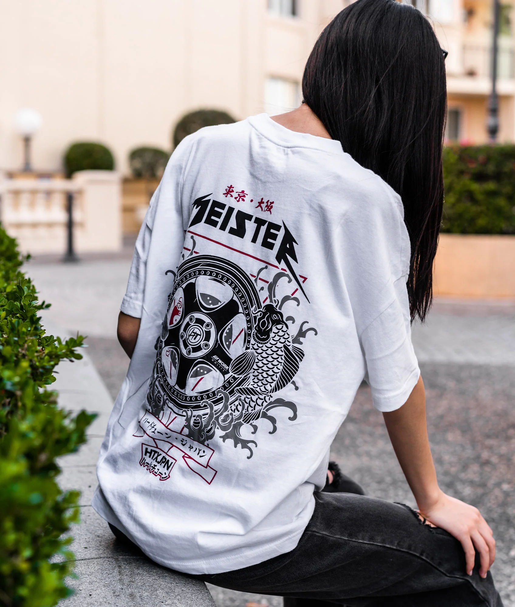 Oversized Meister Tattoo Tee - White - Image 7