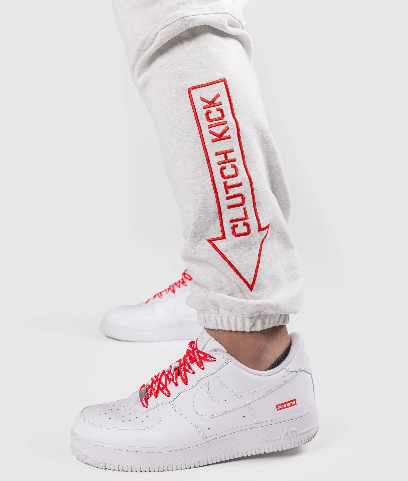 Clutch Kick P1 Fleece Track Pants - White - Image 5