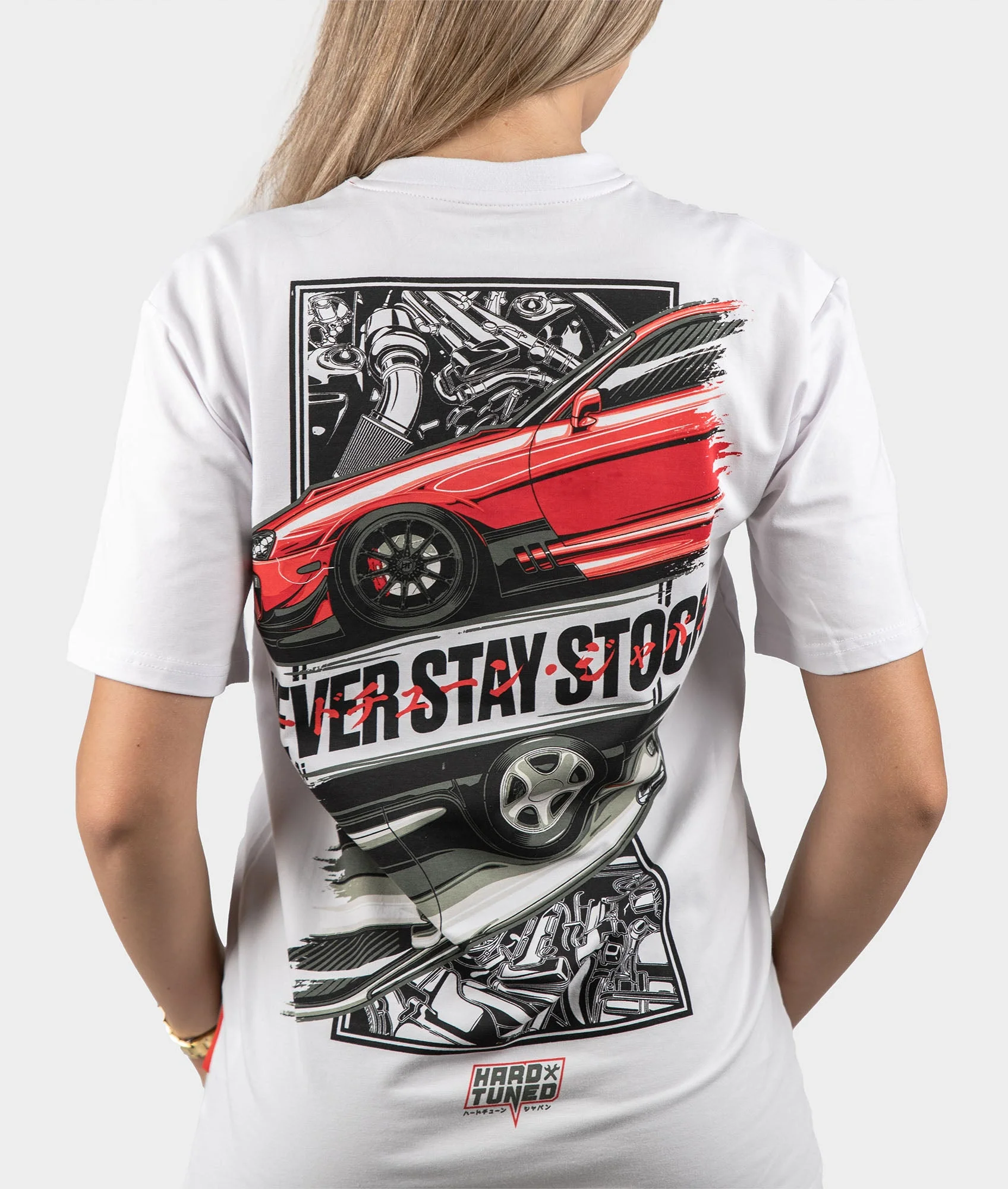Toyota Supra Never Stay Stock Womens Tee - Image 5