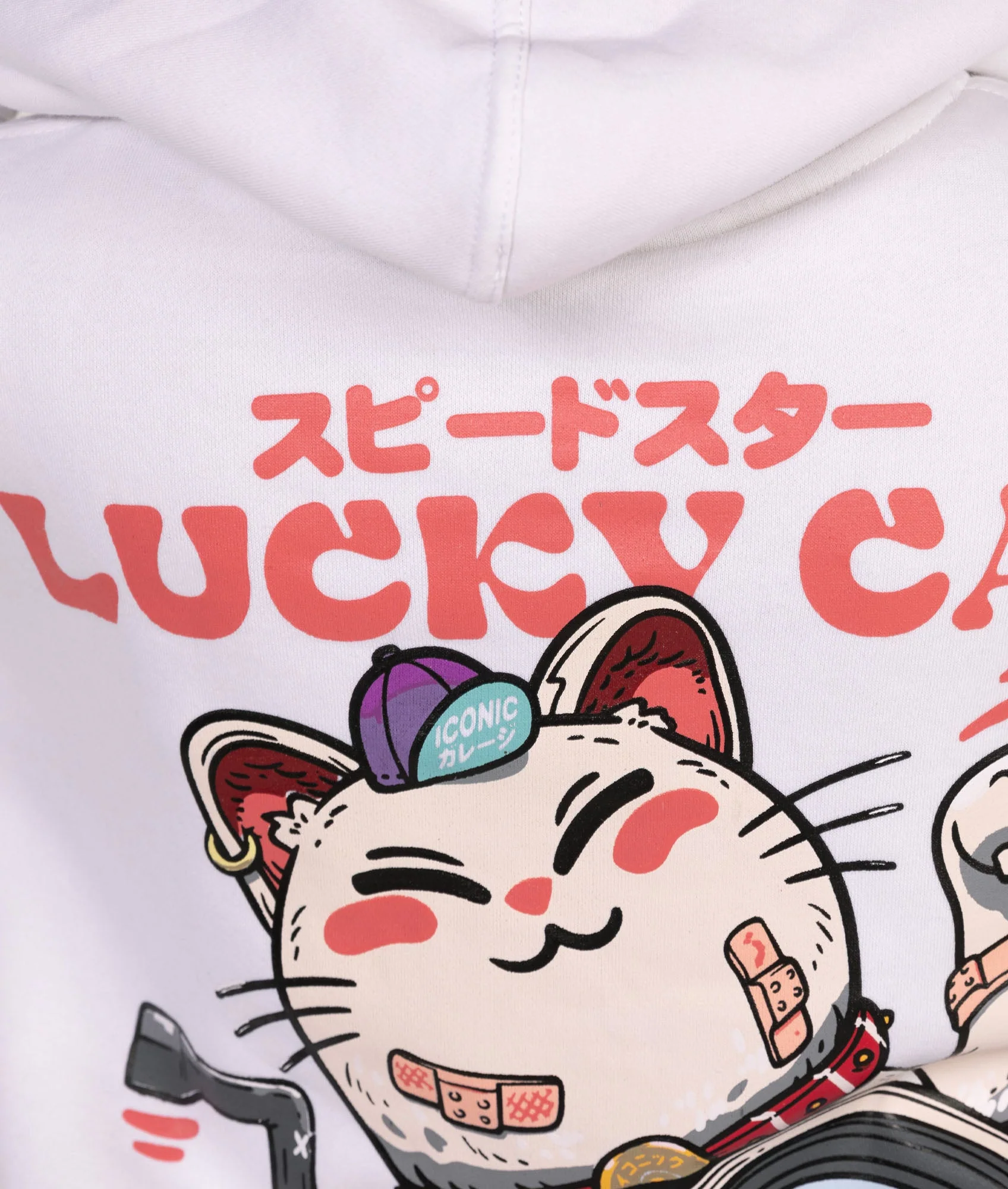 Womens Lucky Cat Hoodie - Image 7