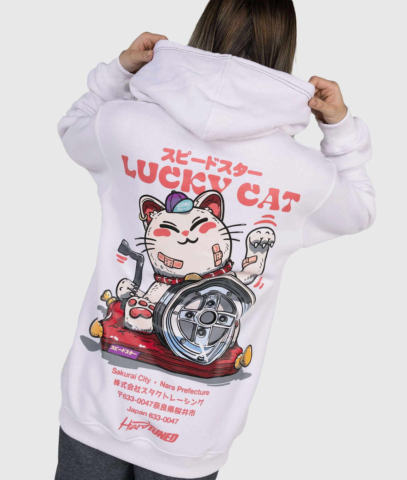 Womens Lucky Cat Hoodie - Image 9