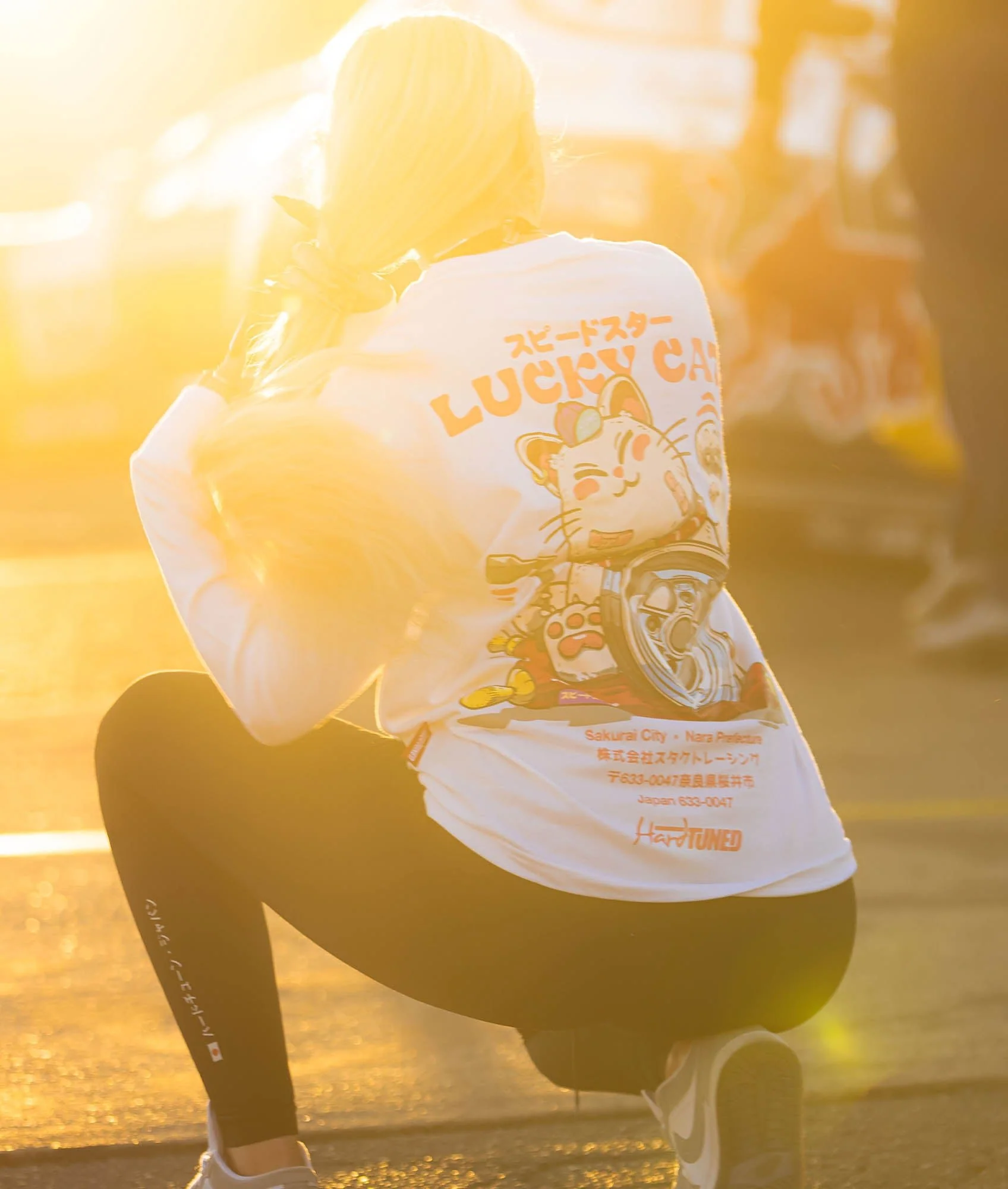 Womens Lucky Cat Longsleeve Tee - Image 2