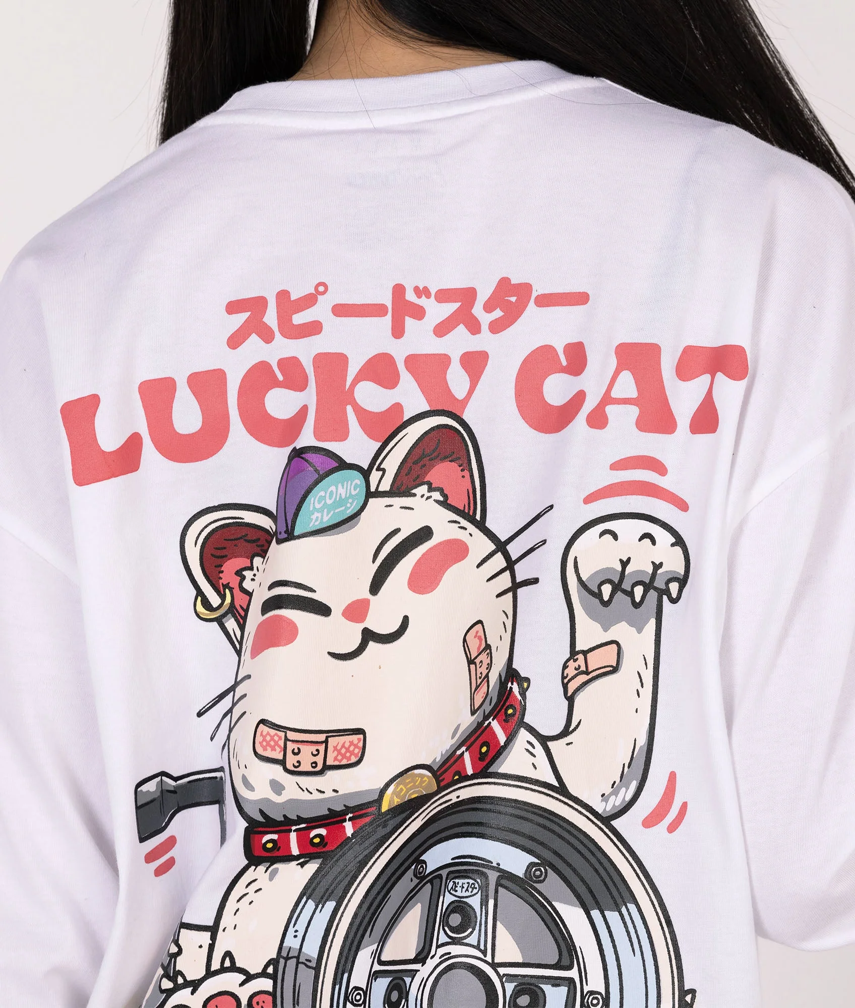 Womens Lucky Cat Longsleeve Tee - Image 4