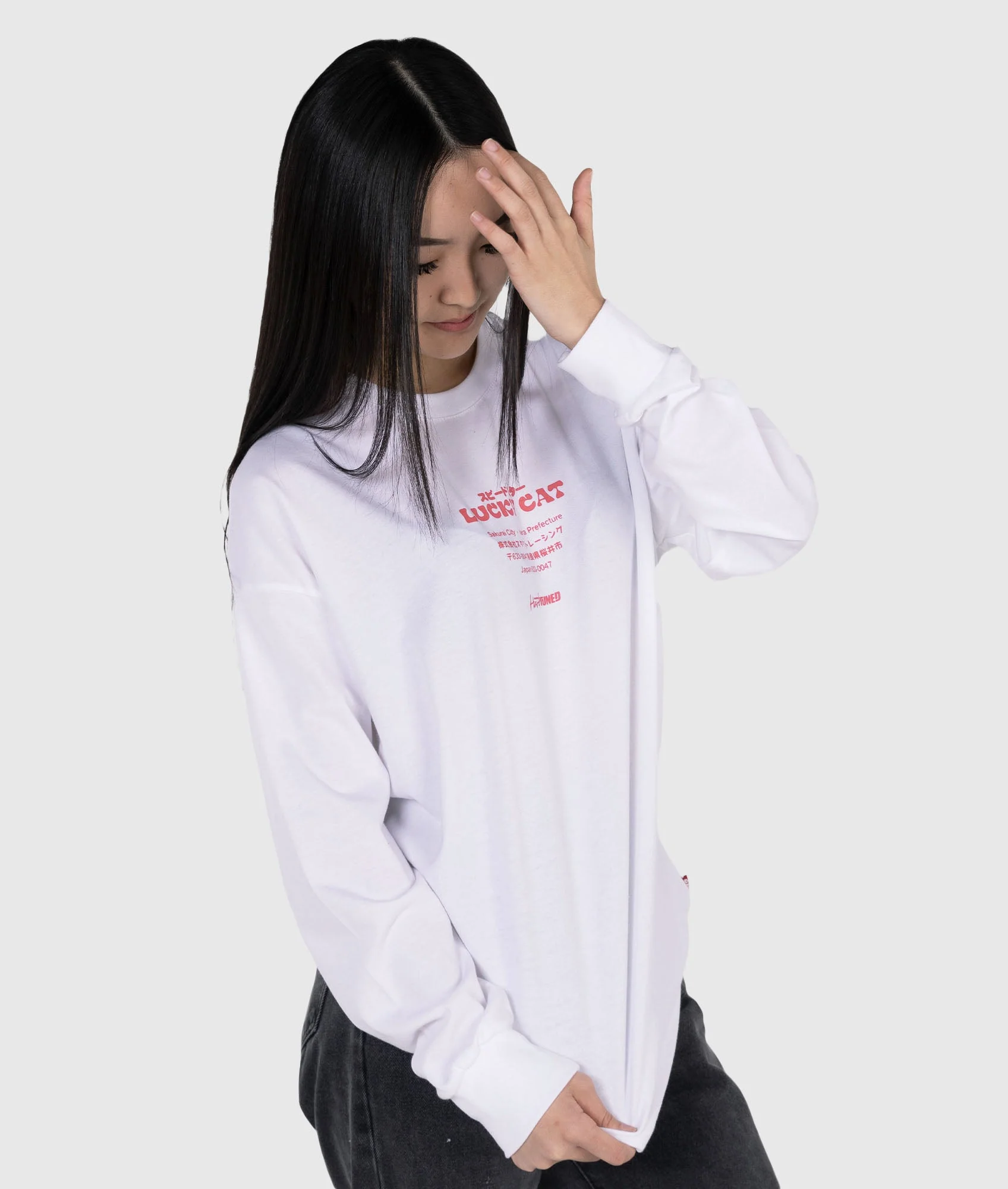 Womens Lucky Cat Longsleeve Tee - Image 7