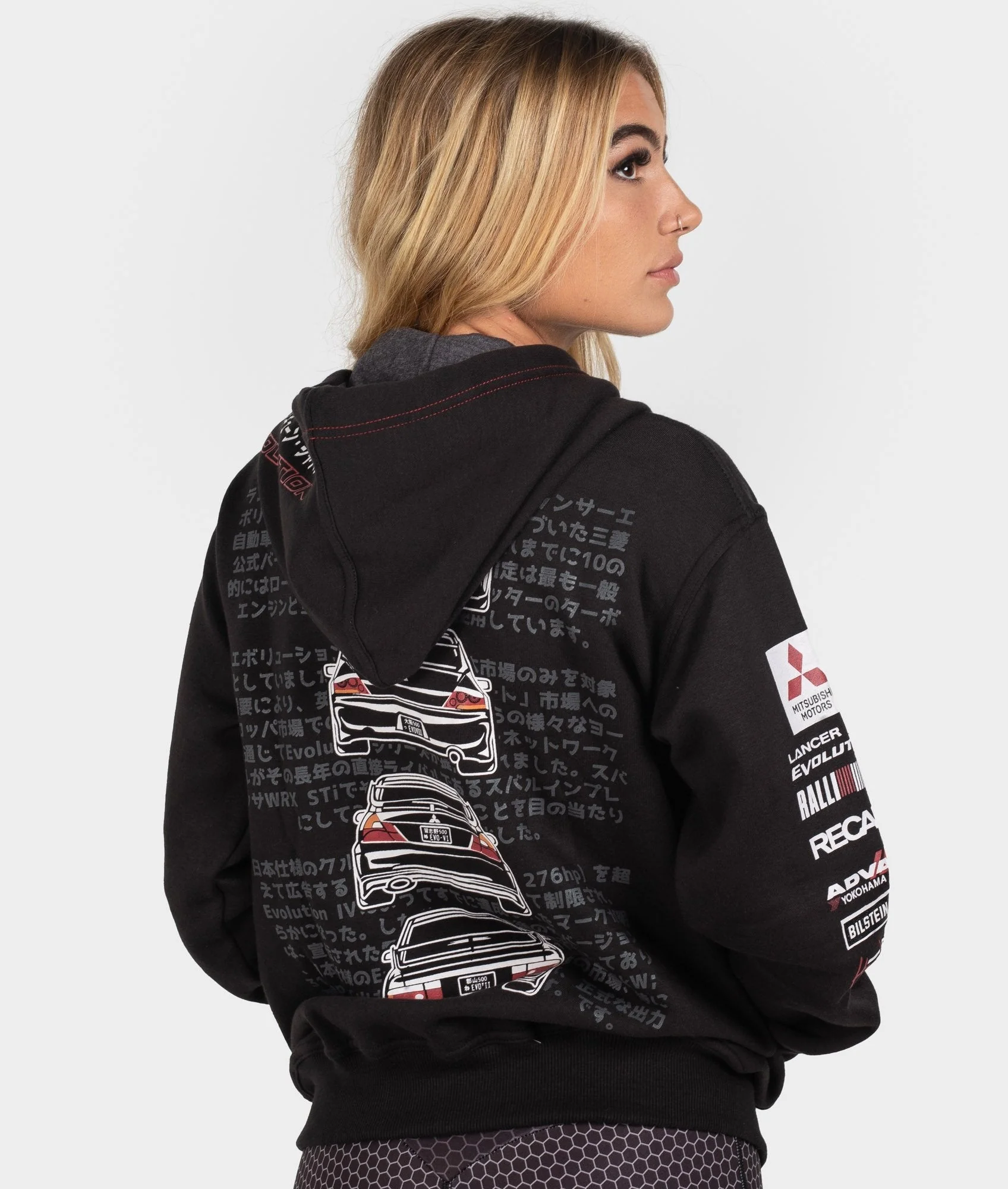 Mitsubishi Evolution Womens Hoodie - Image 3