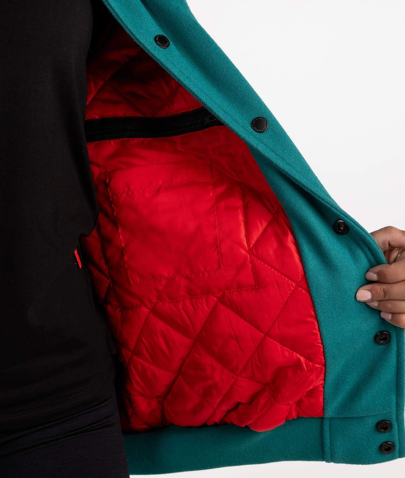 Womens Shred Til Ya Dead Varsity Jacket - Image 6