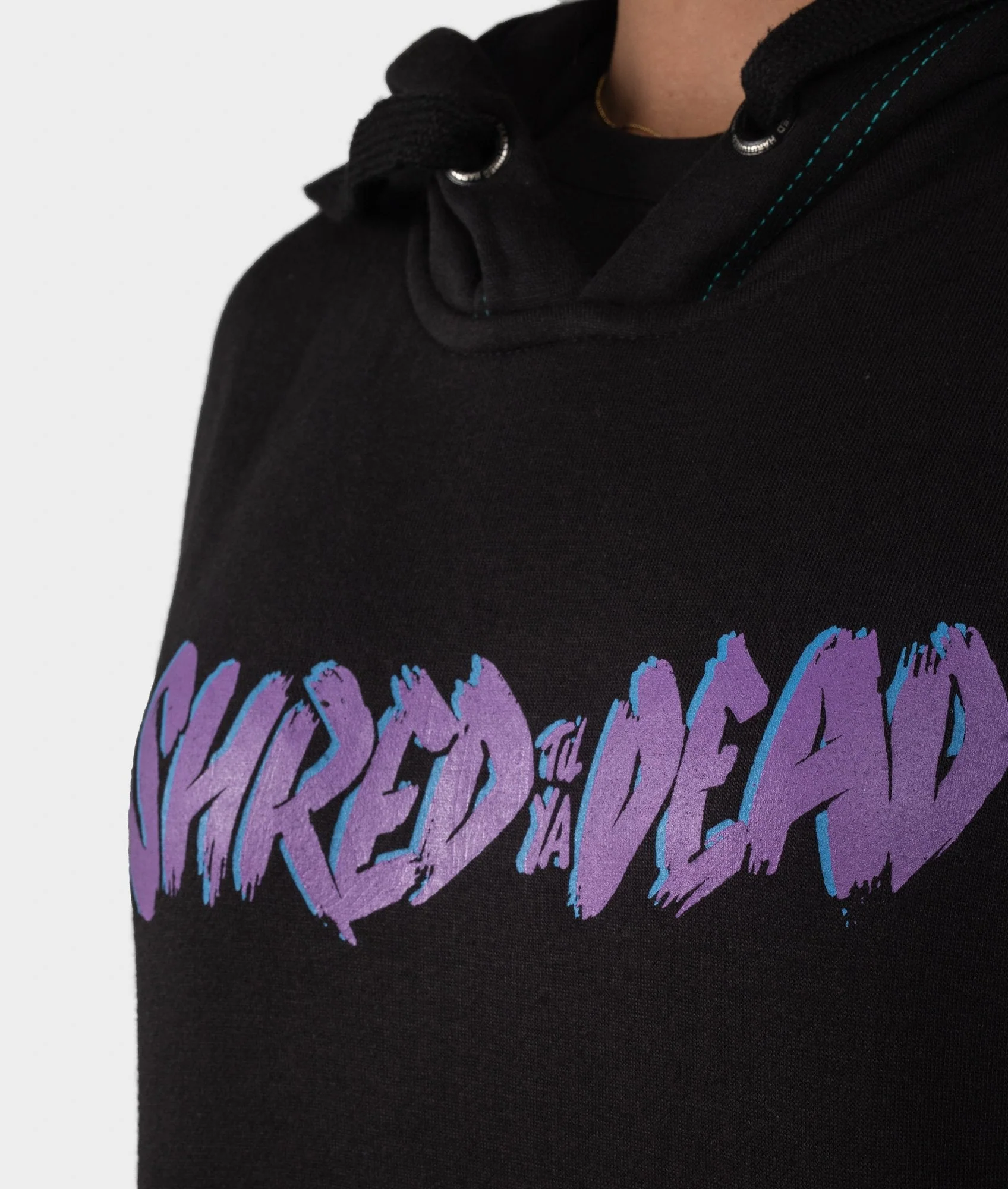 Shred Till Ya Dead Womens Hoodie - Image 4