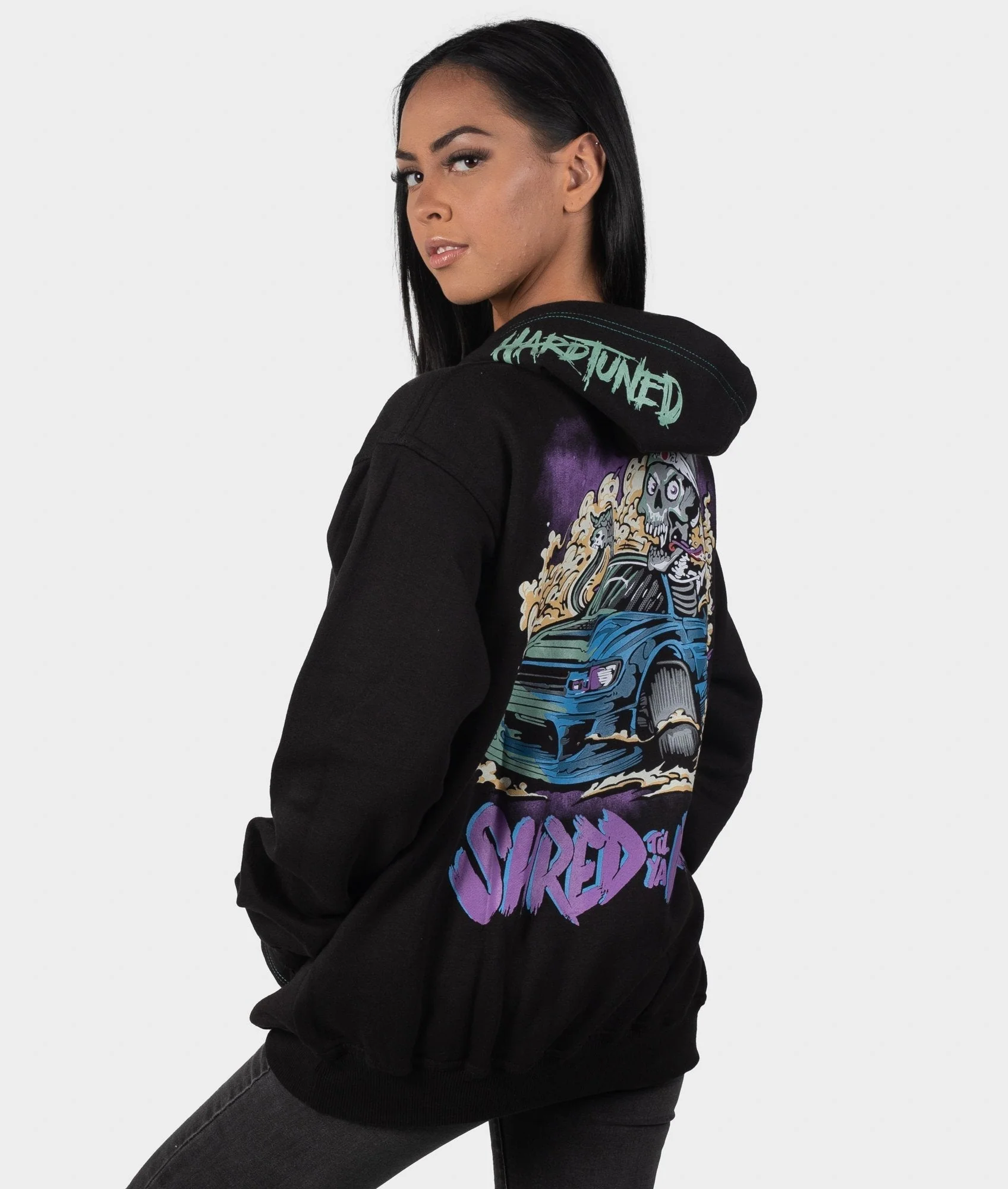 Shred Till Ya Dead Womens Hoodie - Image 5