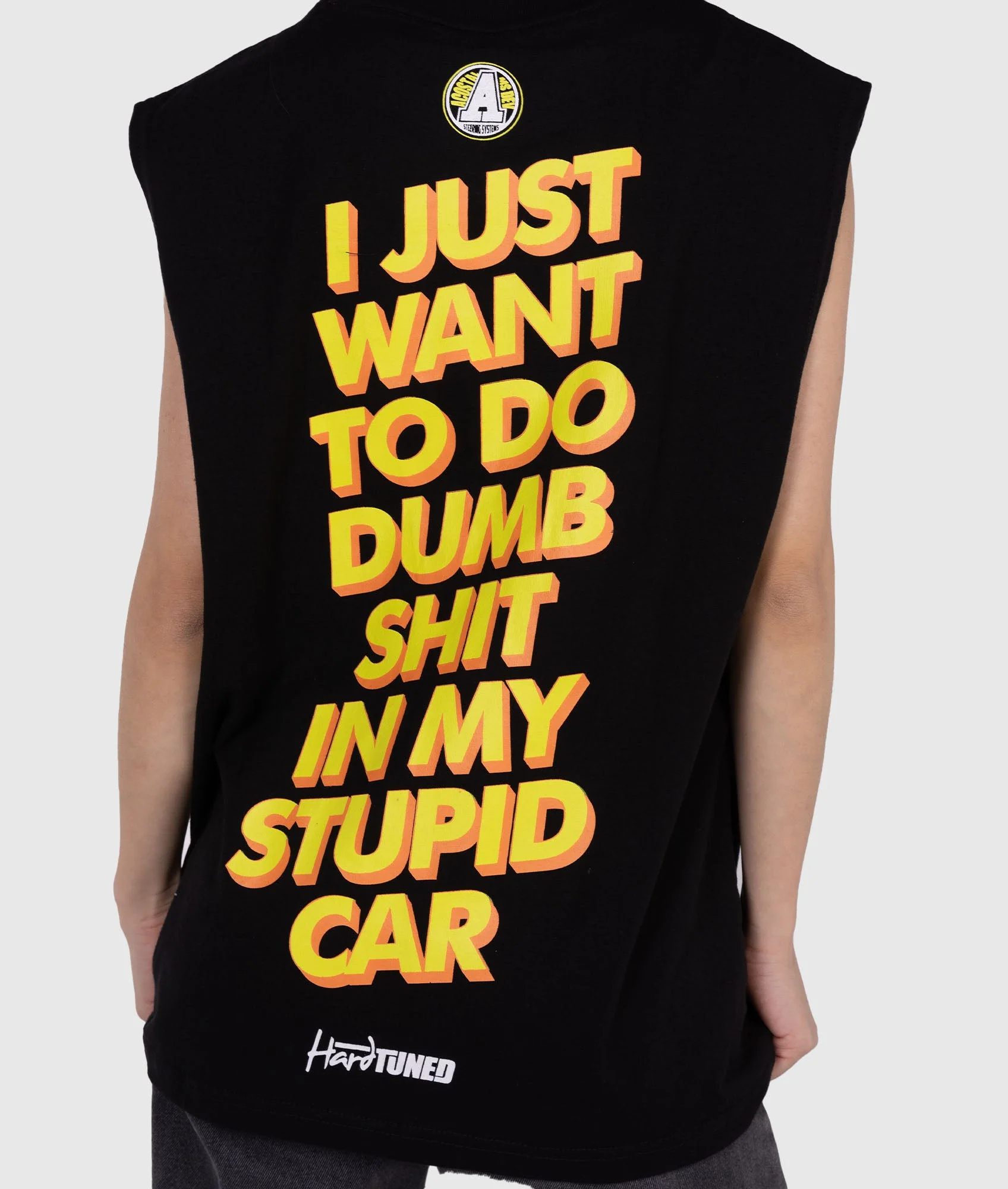 Womens Stupid Car Tank Top - Image 4