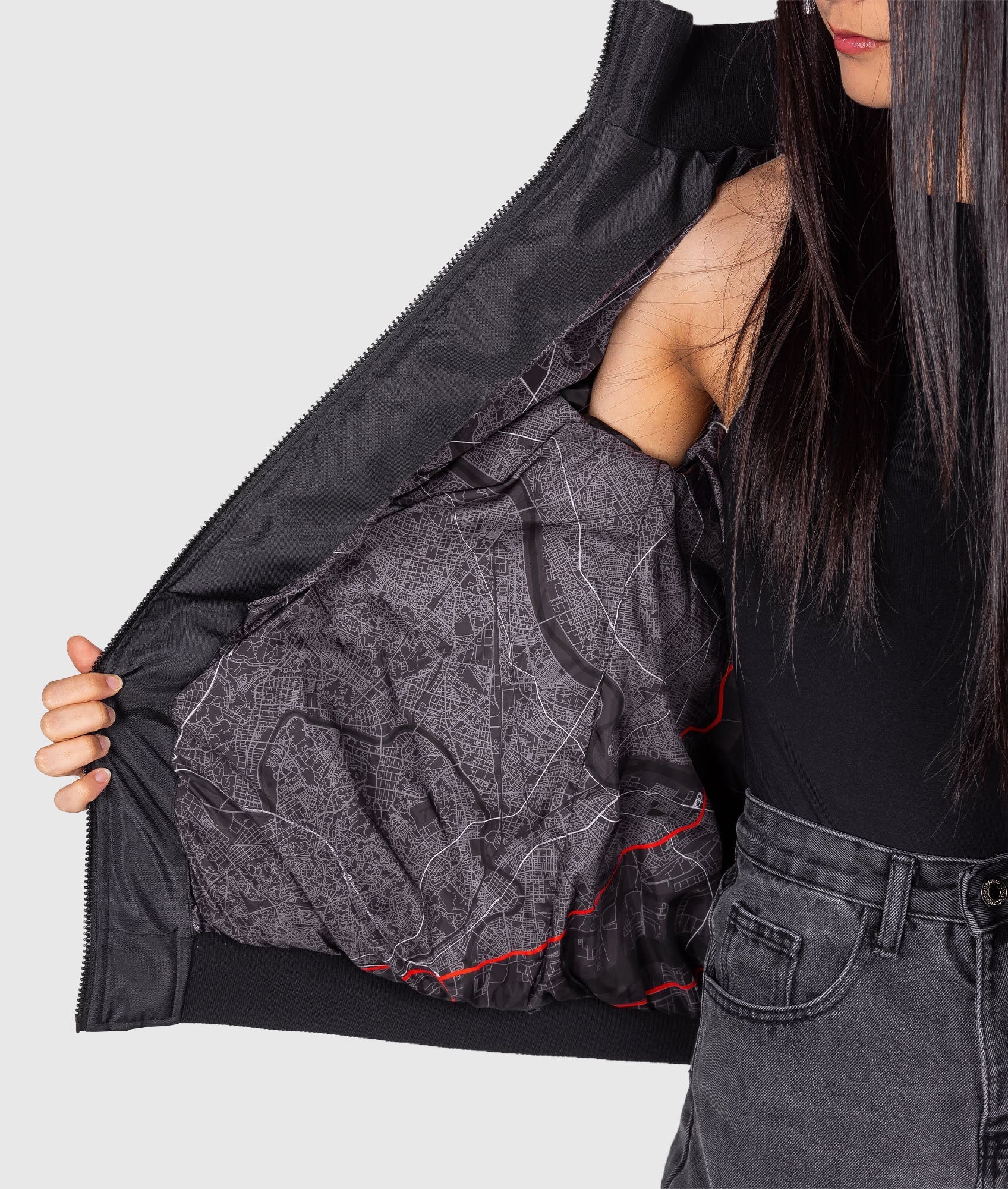 Womens Underground C1 Loop Puffer Jacket - Image 8